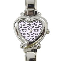 Aztecs Pattern Heart Italian Charm Watch by ValentinaDesign