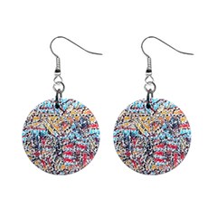 Colorful Paint            1  Button Earrings