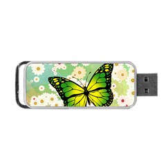 Green Butterfly Portable Usb Flash (one Side) by linceazul