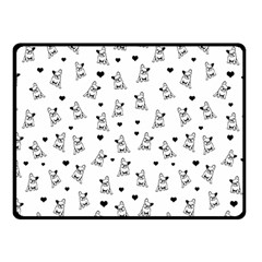 French Bulldog Fleece Blanket (small) by Valentinaart