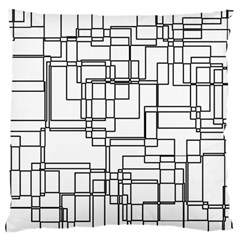 Structure Pattern Network Large Flano Cushion Case (one Side)