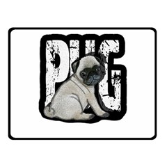 Pug Fleece Blanket (small) by Valentinaart