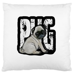 Pug Standard Flano Cushion Case (two Sides) by Valentinaart