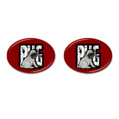 Pug Cufflinks (oval) by Valentinaart