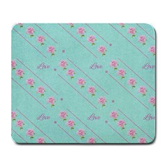 Flower Pink Love Background Texture Large Mousepads by Nexatart