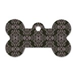 Line Geometry Pattern Geometric Dog Tag Bone (Two Sides) Front