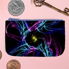 Abstract Art Color Design Lines Large Coin Purse by Nexatart