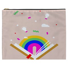 Books Rainboe Lamp Star Pink Cosmetic Bag (xxxl)  by Mariart