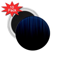 Black Blue Line Vertical Space Sky 2 25  Magnets (10 Pack) 