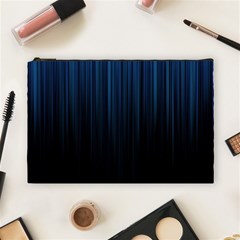 Black Blue Line Vertical Space Sky Cosmetic Bag (large)  by Mariart