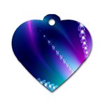 Flow Blue Pink High Definition Dog Tag Heart (Two Sides) Front