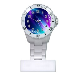 Flow Blue Pink High Definition Plastic Nurses Watch by Mariart