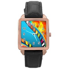 Color Dream Polka Rose Gold Leather Watch 