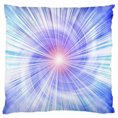 Creation Light Blue White Neon Sun Large Flano Cushion Case (two Sides) by Mariart