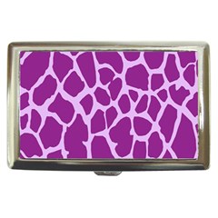 Giraffe Skin Purple Polka Cigarette Money Cases by Mariart