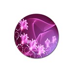 Lotus Sunflower Sakura Flower Floral Pink Purple Polka Leaf Polkadot Waves Wave Chevron Magnet 3  (Round) Front