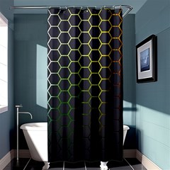 Hexagons Honeycomb Shower Curtain 36  X 72  (stall) 