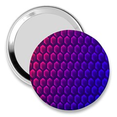 Hexagon Widescreen Purple Pink 3  Handbag Mirrors