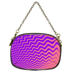 Original Resolution Wave Waves Chevron Pink Purple Chain Purses (one Side)  by Mariart