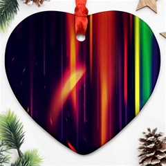 Perfection Graphic Colorful Lines Ornament (heart)