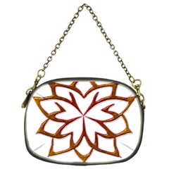 Abstract Shape Outline Floral Gold Chain Purses (one Side)  by Nexatart