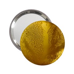 Beer Beverage Glass Yellow Cup 2 25  Handbag Mirrors by Nexatart