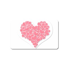 Heart Stripes Symbol Striped Magnet (name Card) by Nexatart