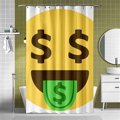 Money Face Emoji Shower Curtain 48  X 72  (small)  by BestEmojis