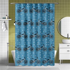 Bicycles Pattern Shower Curtain 48  X 72  (small) 