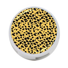 Skin Animals Cheetah Dalmation Black Yellow 4-port Usb Hub (two Sides)  by Mariart