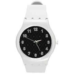 Star Black Round Plastic Sport Watch (m)