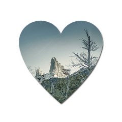 Fitz Roy Mountain, El Chalten Patagonia   Argentina Heart Magnet by dflcprints