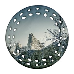 Fitz Roy Mountain, El Chalten Patagonia   Argentina Ornament (round Filigree) by dflcprints