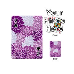 Floral Wallpaper Flowers Dahlia Playing Cards 54 (mini)  by Nexatart