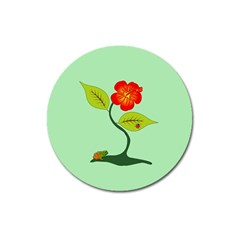 Plant And Flower Magnet 3  (round) by linceazul