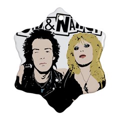 Sid And Nancy Snowflake Ornament (two Sides) by Valentinaart