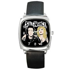 Sid And Nancy Square Metal Watch by Valentinaart