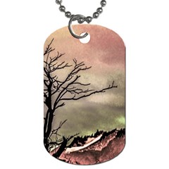 Fantasy Landscape Illustration Dog Tag (two Sides) by dflcprints