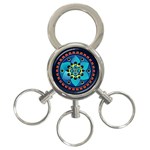 Abstract Mechanical Object 3-Ring Key Chains Front