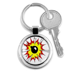 Book Explosion Boom Dinamite Key Chains (round)  by Mariart