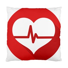 Cardiologist Hypertension Rheumatology Specialists Heart Rate Red Love Standard Cushion Case (one Side) by Mariart