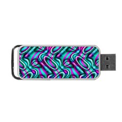 Circle Purple Green Wave Chevron Waves Portable Usb Flash (one Side) by Mariart