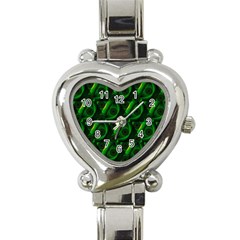 Green Eye Line Triangle Poljka Heart Italian Charm Watch