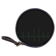 Heart Rate Line Green Black Wave Chevron Waves Classic 20-cd Wallets by Mariart