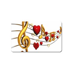 Music Notes Heart Beat Magnet (name Card)