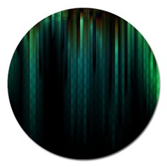 Lines Light Shadow Vertical Aurora Magnet 5  (round) by Mariart