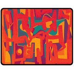 Abstract Art Fleece Blanket (medium)  by ValentinaDesign