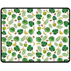 Tropical Pattern Double Sided Fleece Blanket (medium) 