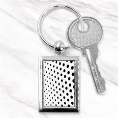 Polka Dot Black Circle Key Chains (rectangle)  by Mariart