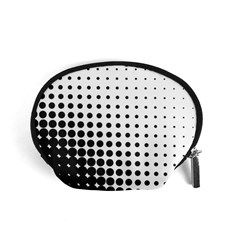 Comic Dots Polka Black White Accessory Pouches (small)  by Mariart